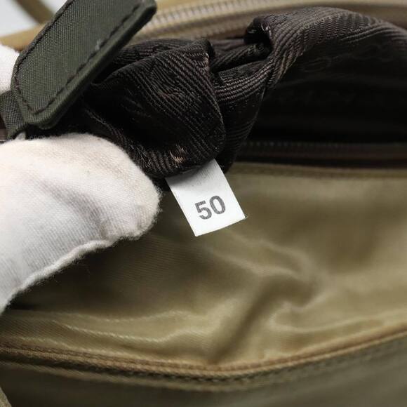 PRADA Tote Bag Nylon Beige Silver Auth bs18439 - Picture 12 of 16